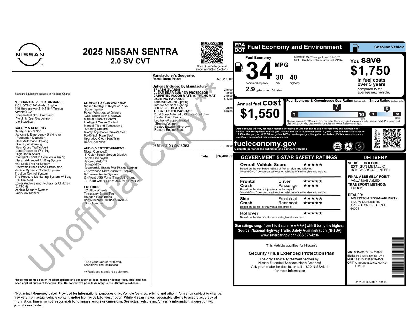 2025 Nissan Sentra SV