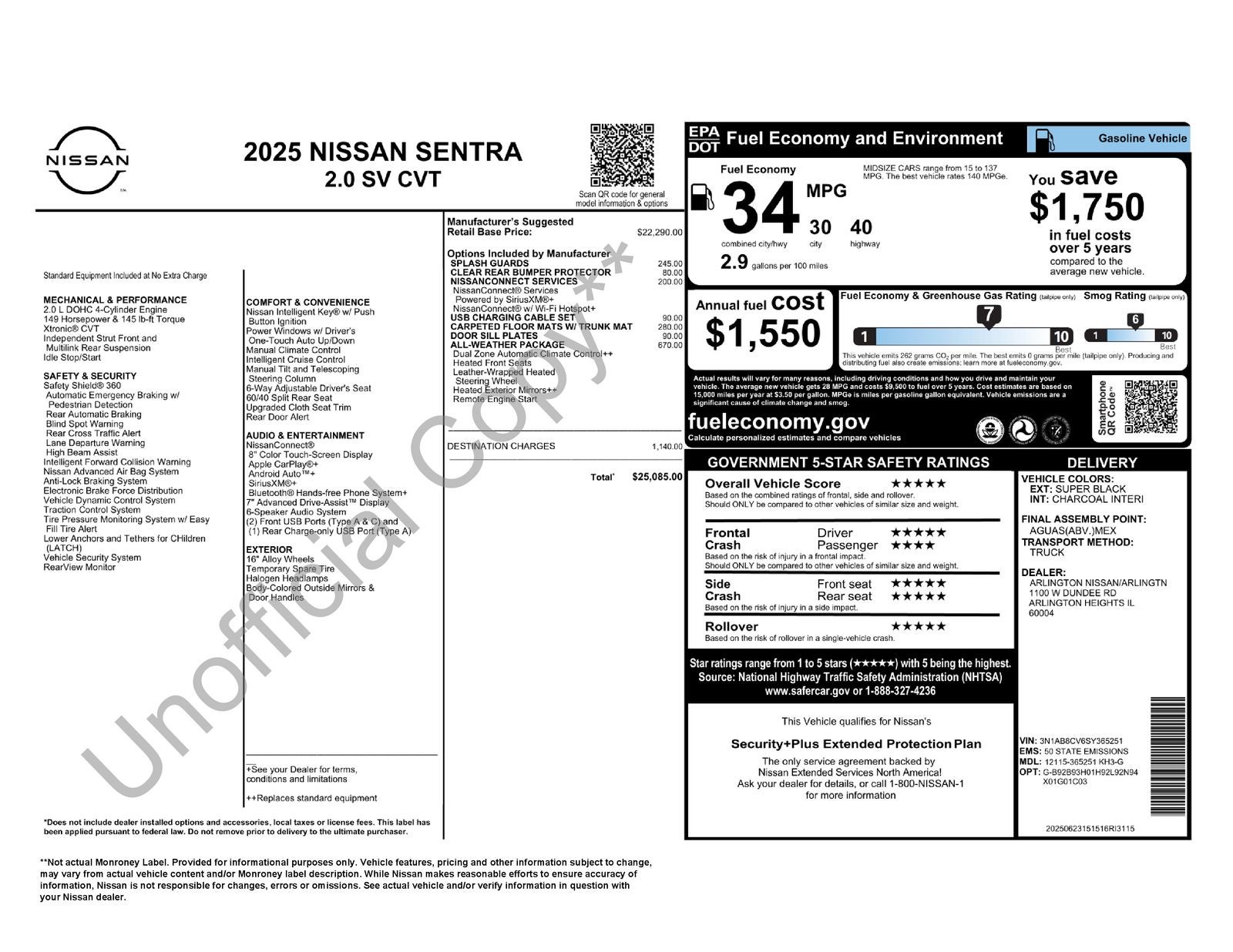 2025 Nissan Sentra SV