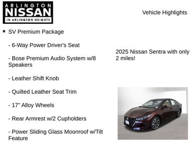 2025 Nissan Sentra SV