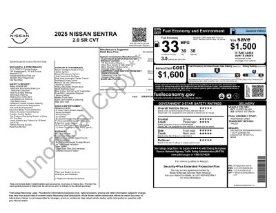 2025 Nissan Sentra SR