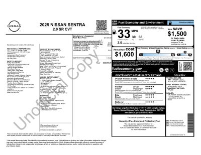 2025 Nissan Sentra SR