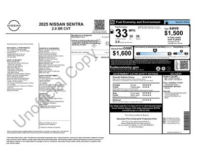 2025 Nissan Sentra SR