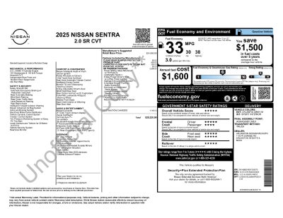 2025 Nissan Sentra SR