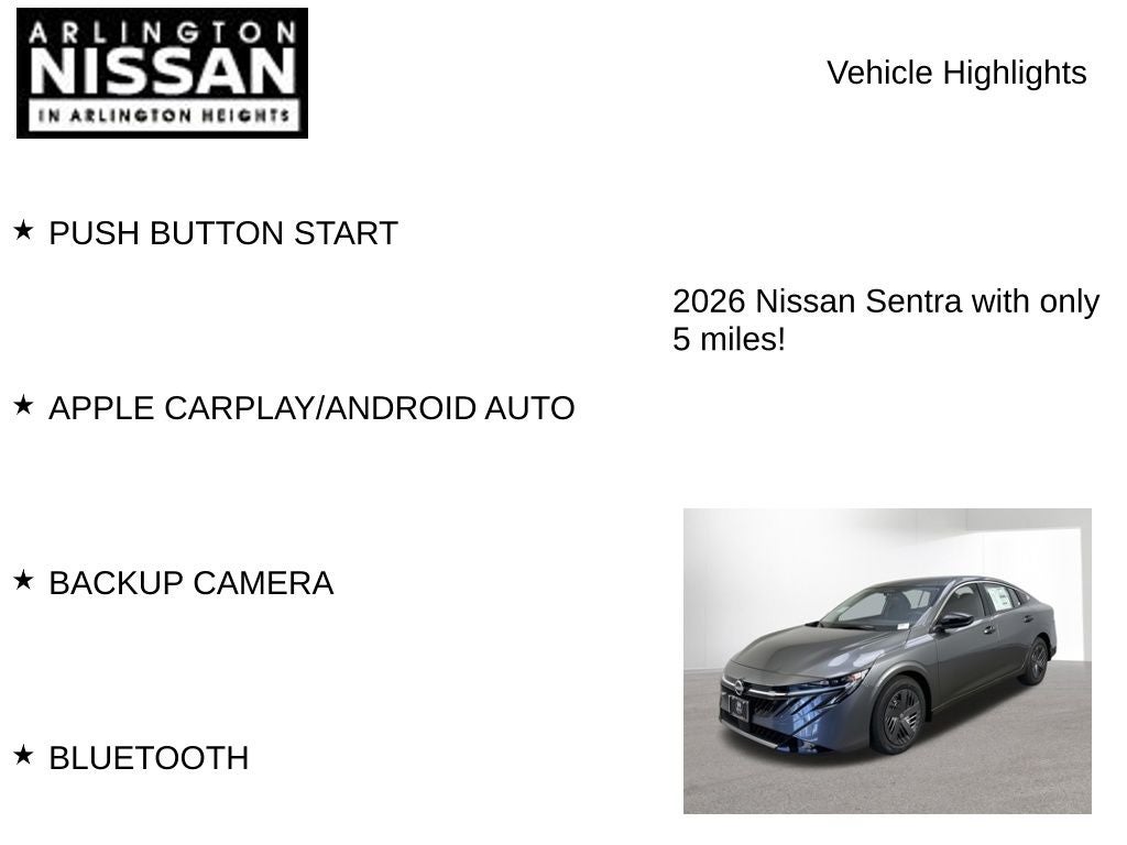 2026 Nissan Sentra S
