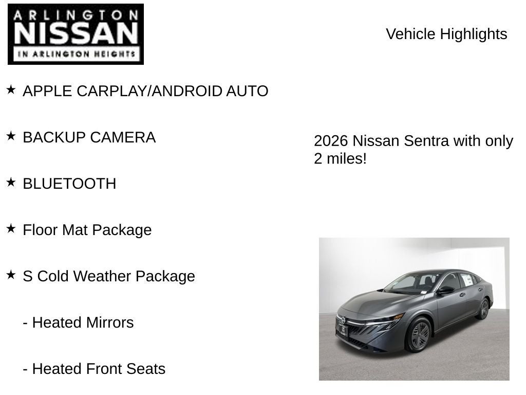 2026 Nissan Sentra S