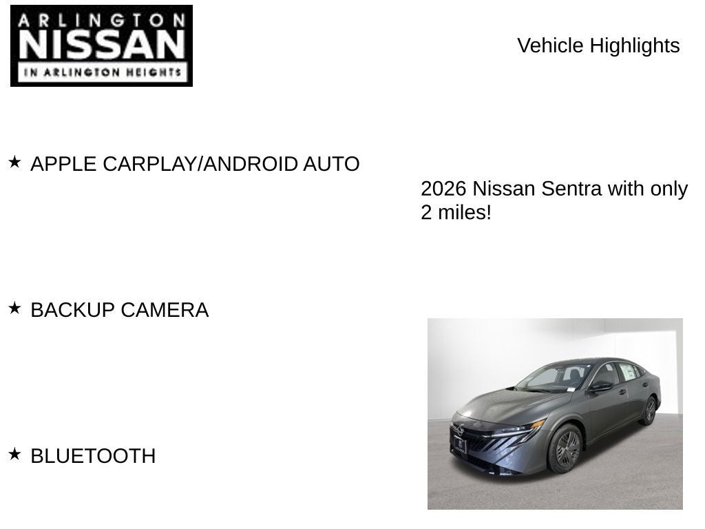 2026 Nissan Sentra S