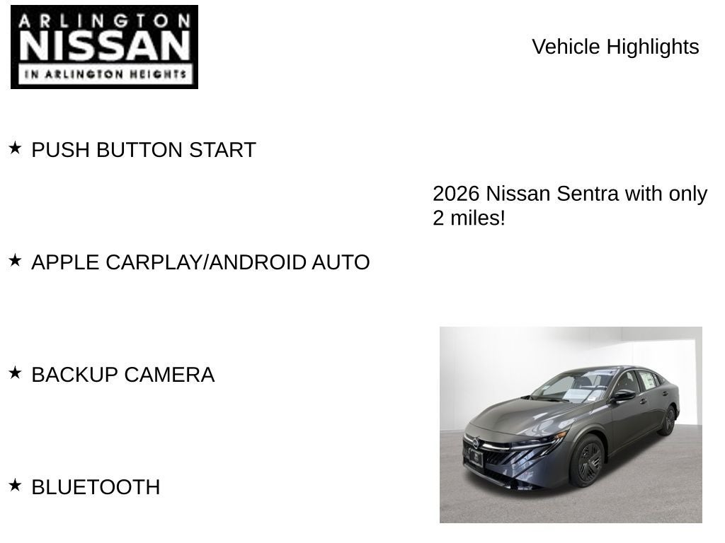 2026 Nissan Sentra S