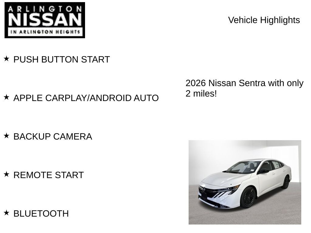 2026 Nissan Sentra SV