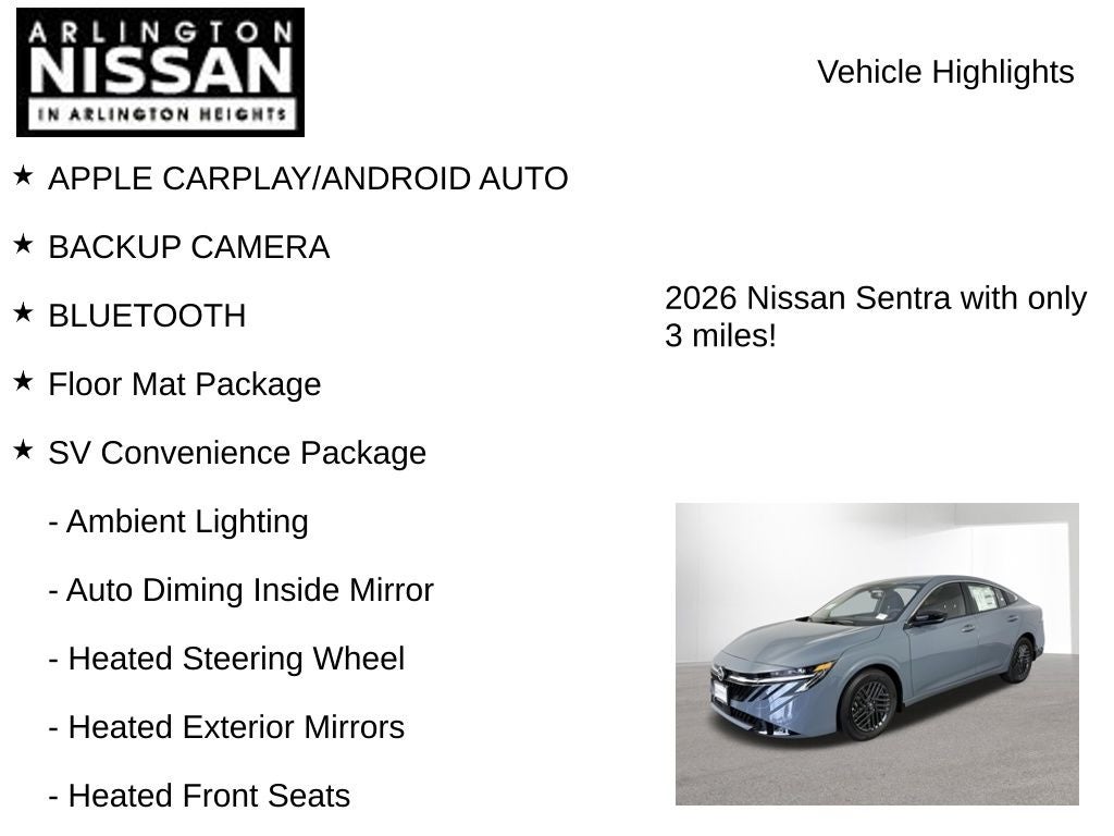 2026 Nissan Sentra SV