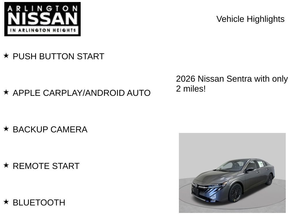 2026 Nissan Sentra SV