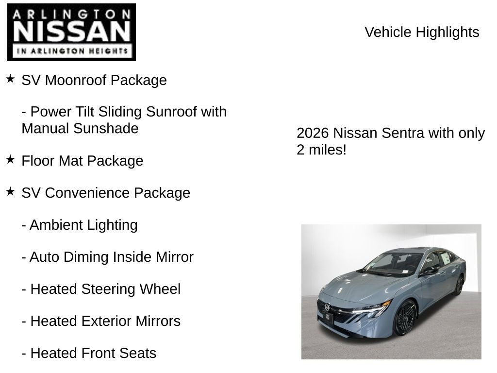 2026 Nissan Sentra SV