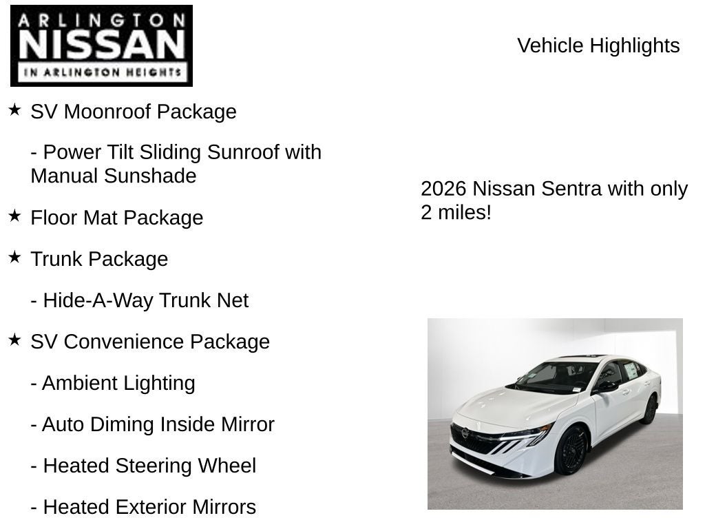 2026 Nissan Sentra SV