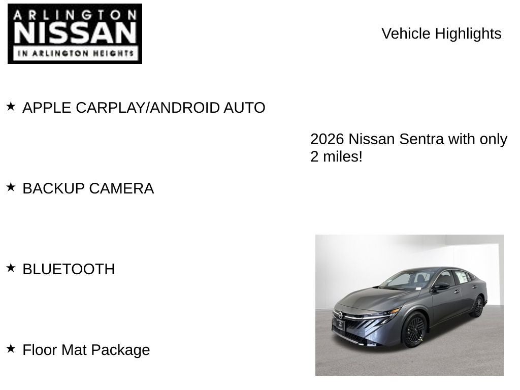 2026 Nissan Sentra SV