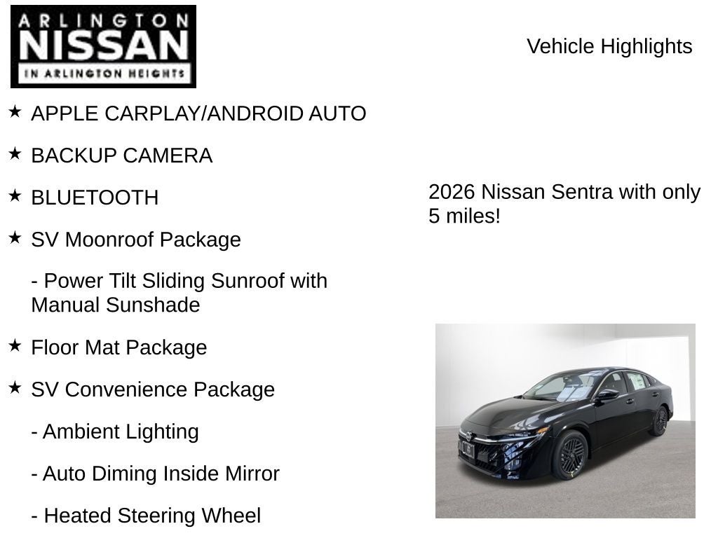 2026 Nissan Sentra SV