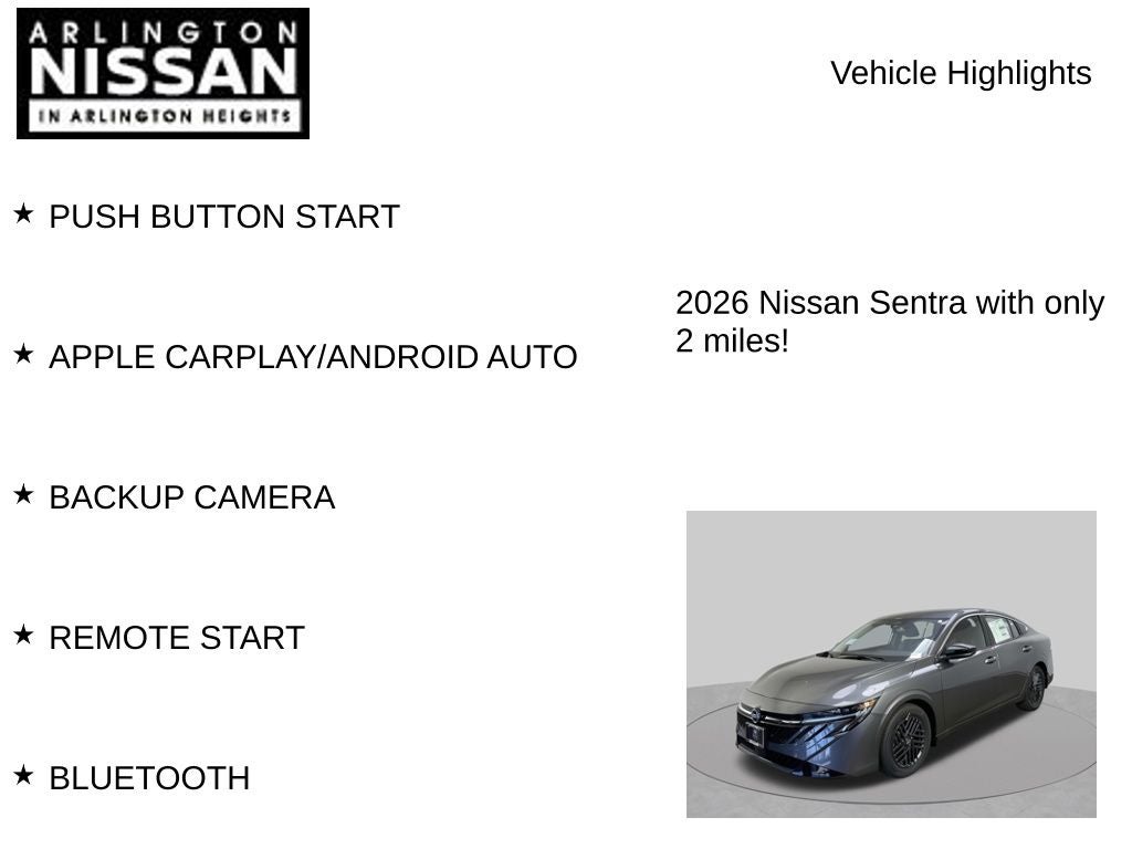 2026 Nissan Sentra SV
