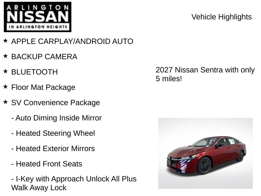 2027 Nissan Sentra SV