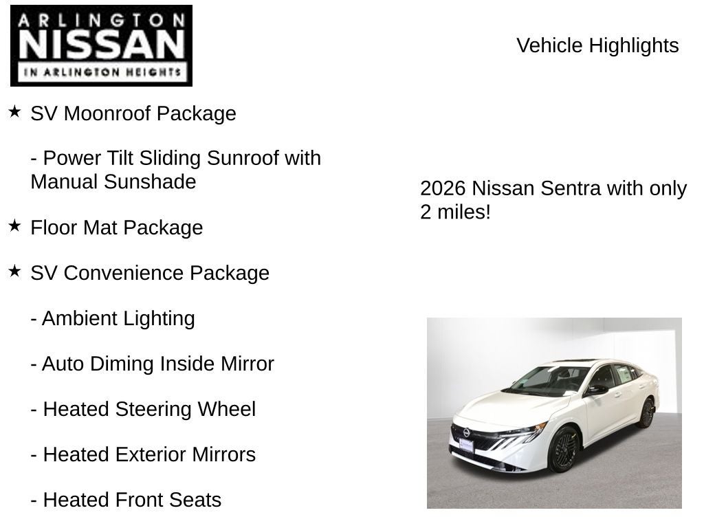 2026 Nissan Sentra SV