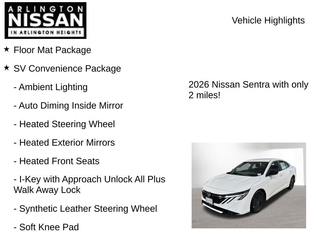 2026 Nissan Sentra SV