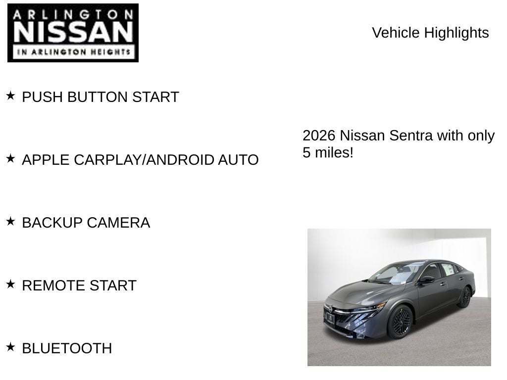 2026 Nissan Sentra SV