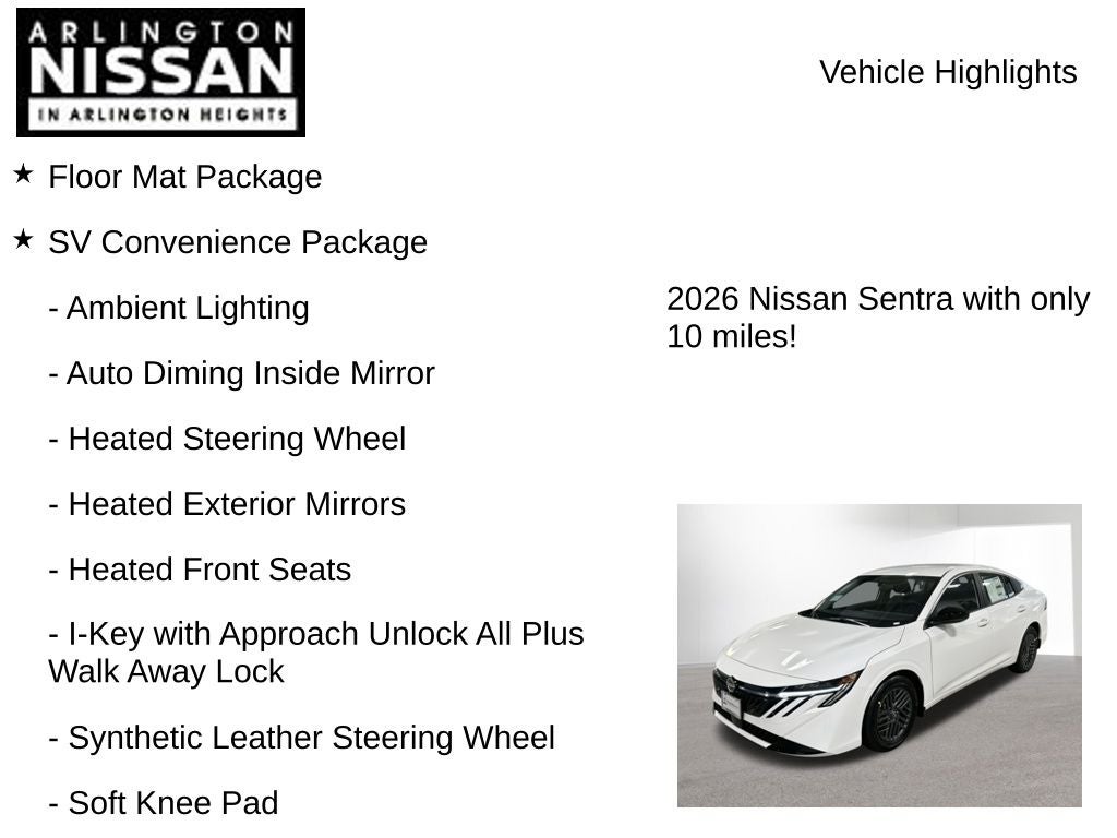2026 Nissan Sentra SV