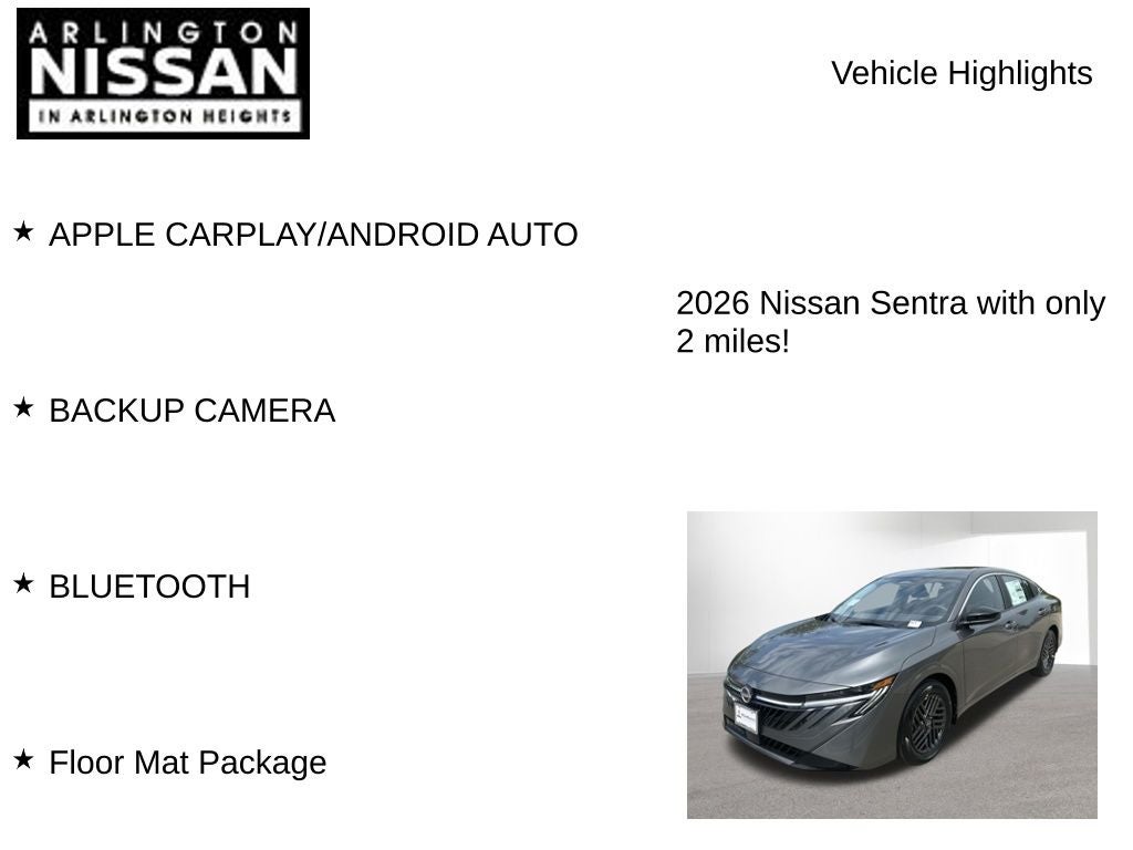 2026 Nissan Sentra SV