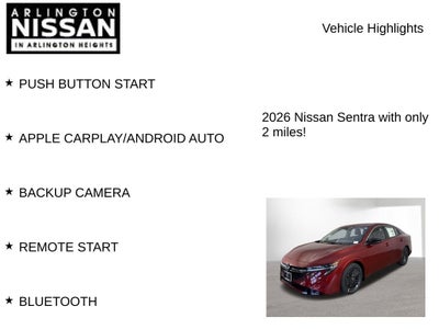 2026 Nissan Sentra SV