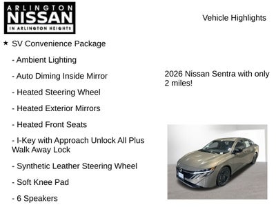 2026 Nissan Sentra SV