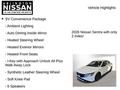 2026 Nissan Sentra SV