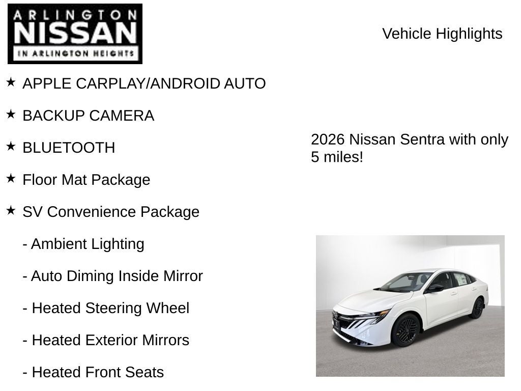 2026 Nissan Sentra SV