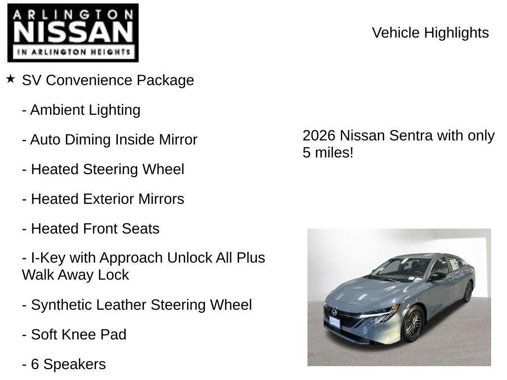 2026 Nissan Sentra SV