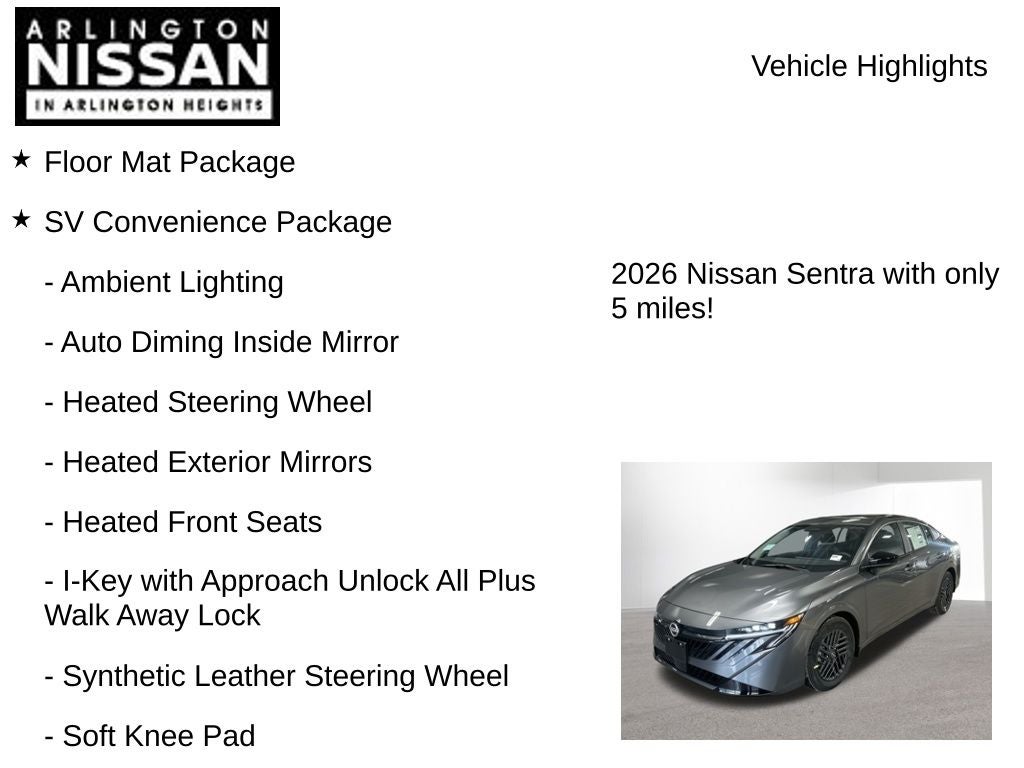 2026 Nissan Sentra SV