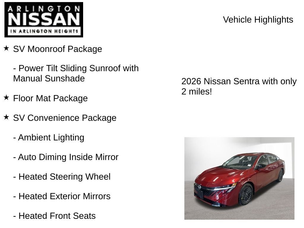 2026 Nissan Sentra SV