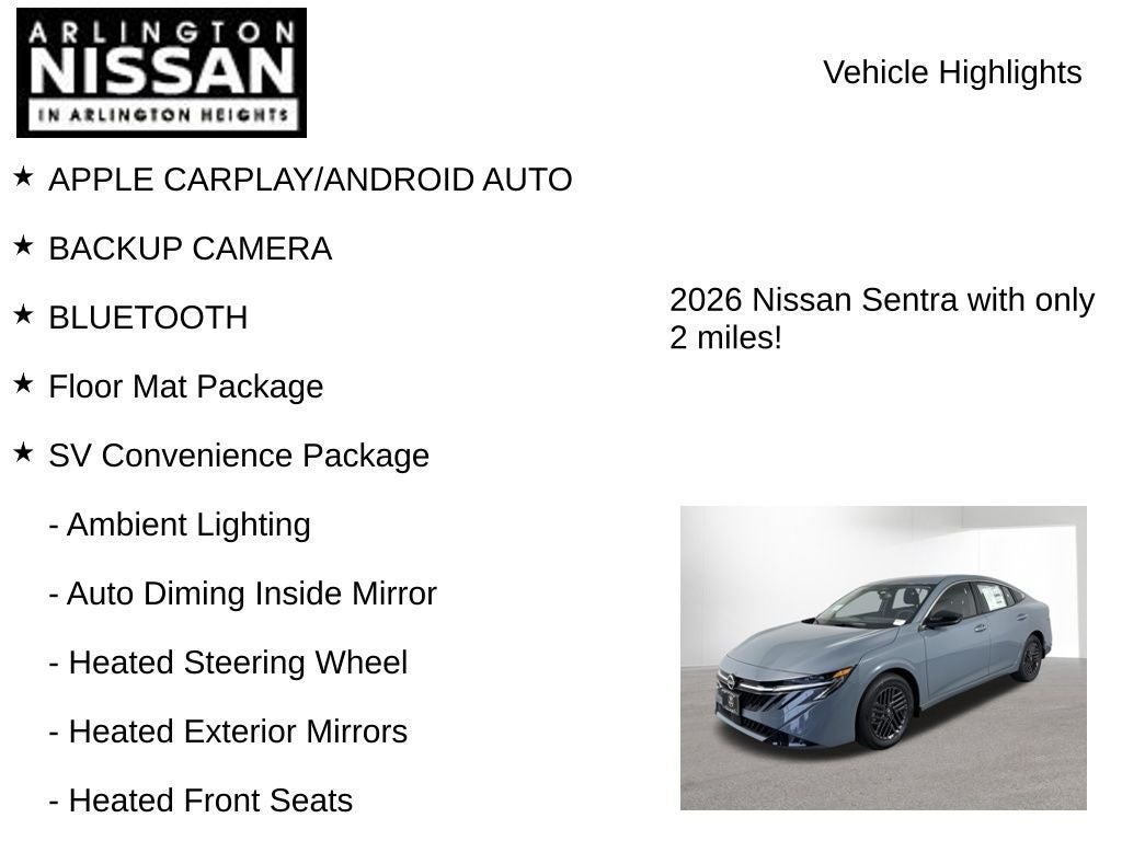 2026 Nissan Sentra SV