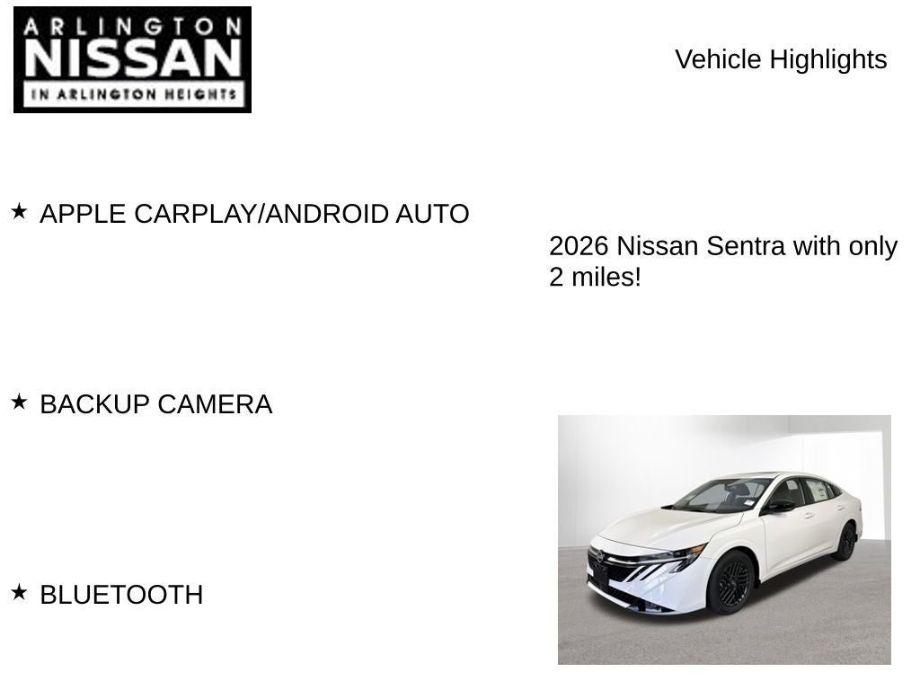 2026 Nissan Sentra SV