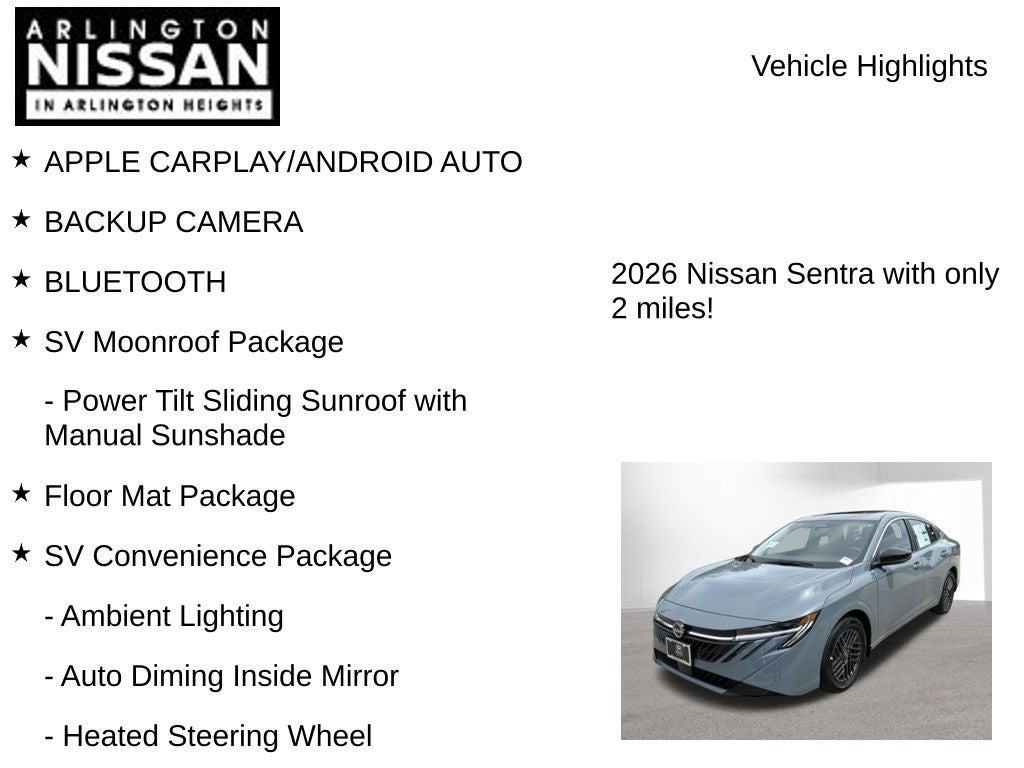 2026 Nissan Sentra SV