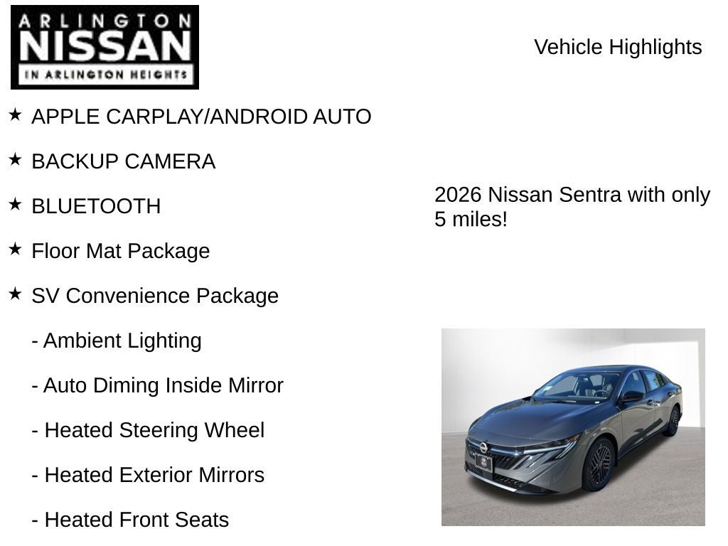 2026 Nissan Sentra SV