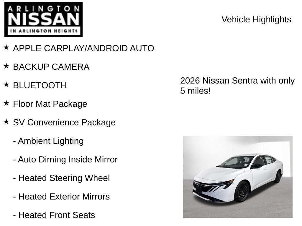 2026 Nissan Sentra SV