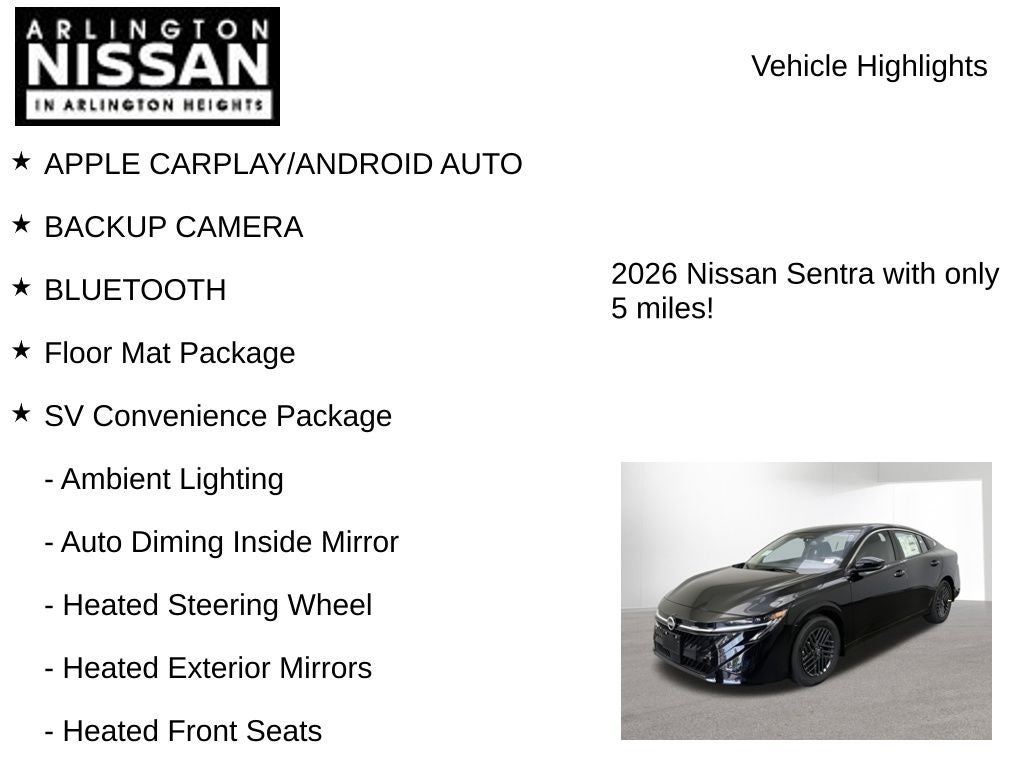 2026 Nissan Sentra SV