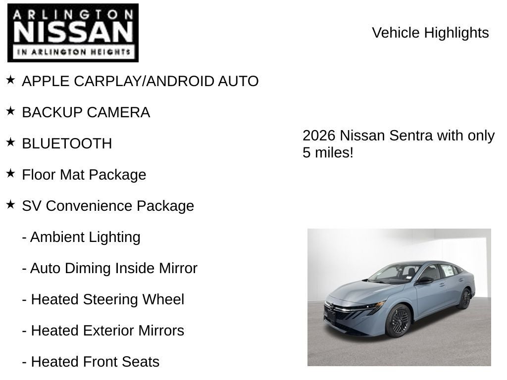 2026 Nissan Sentra SV