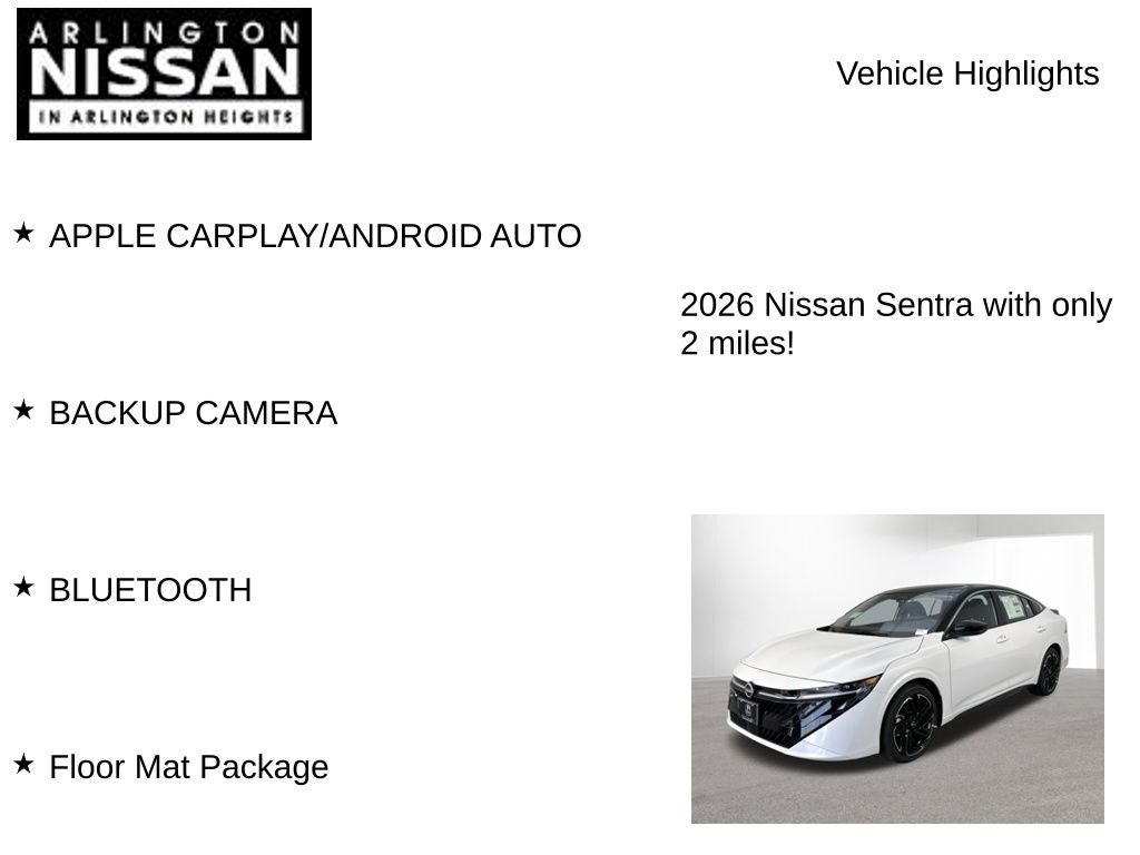 2026 Nissan Sentra SR
