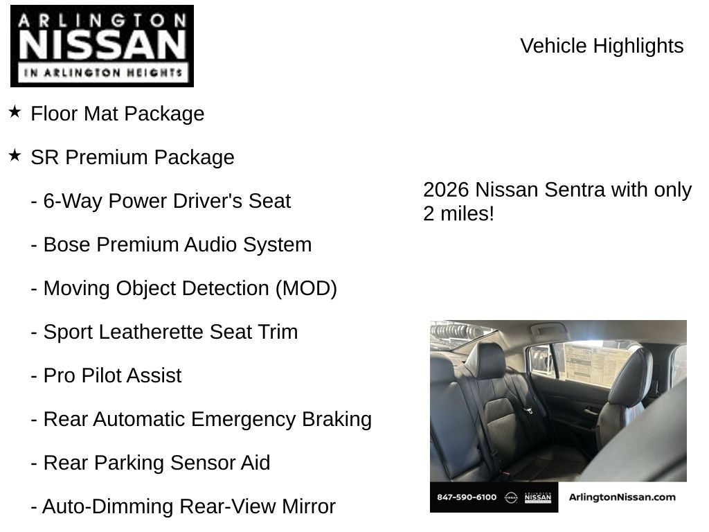 2026 Nissan Sentra SR