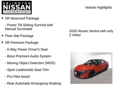 2026 Nissan Sentra SR