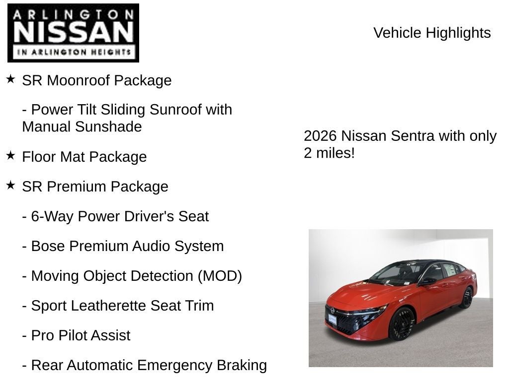 2026 Nissan Sentra SR