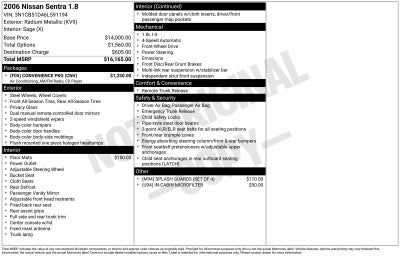 2006 Nissan Sentra 1.8