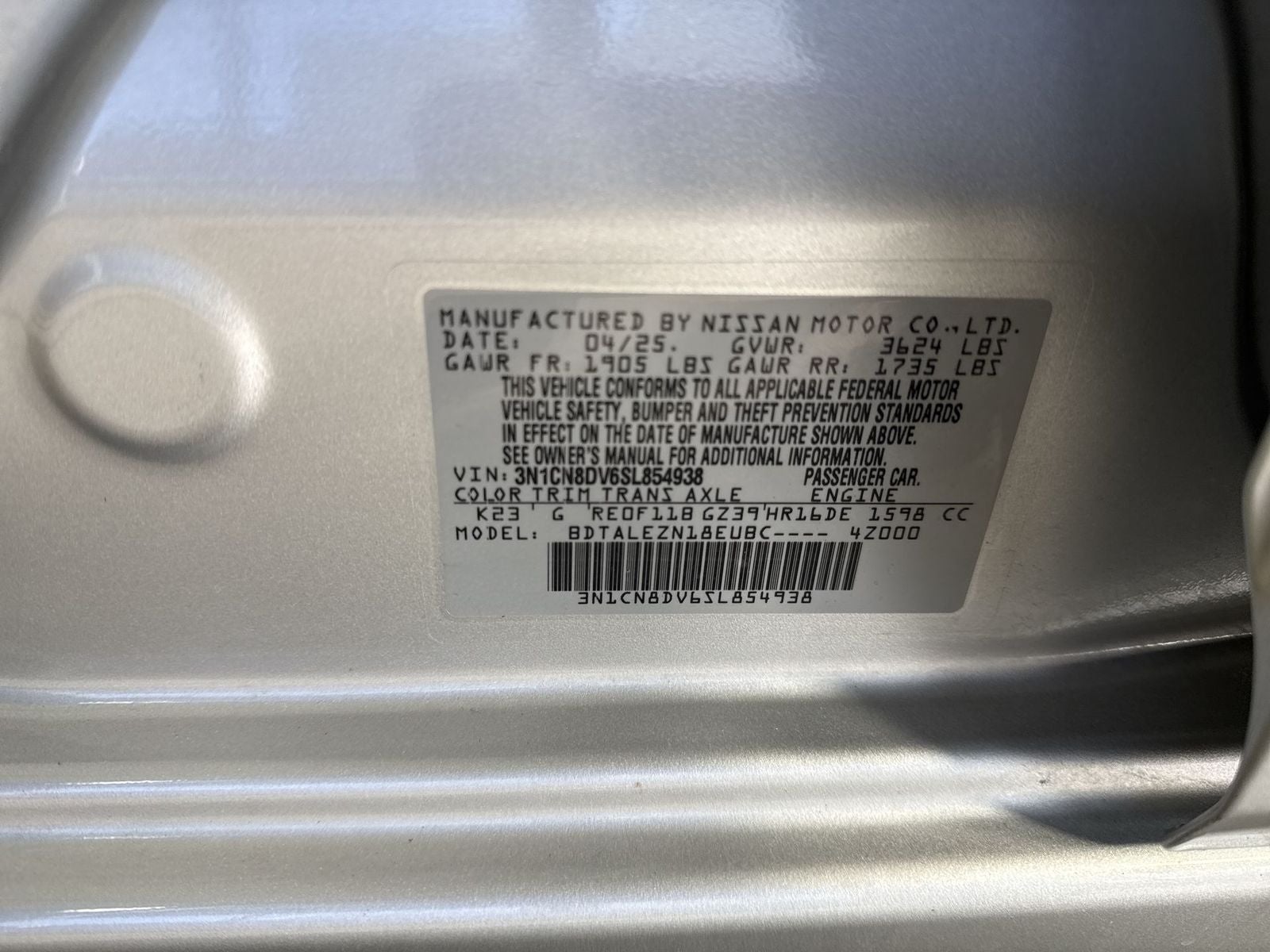 2025 Nissan Versa 1.6 S