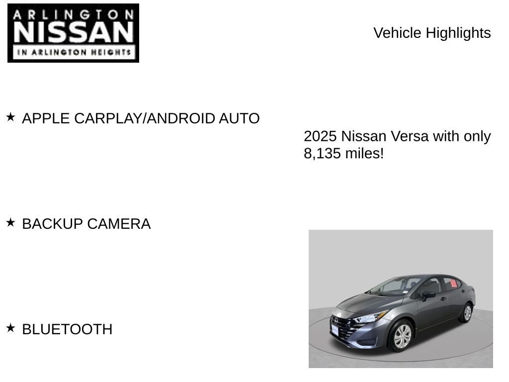 2025 Nissan Versa 1.6 S