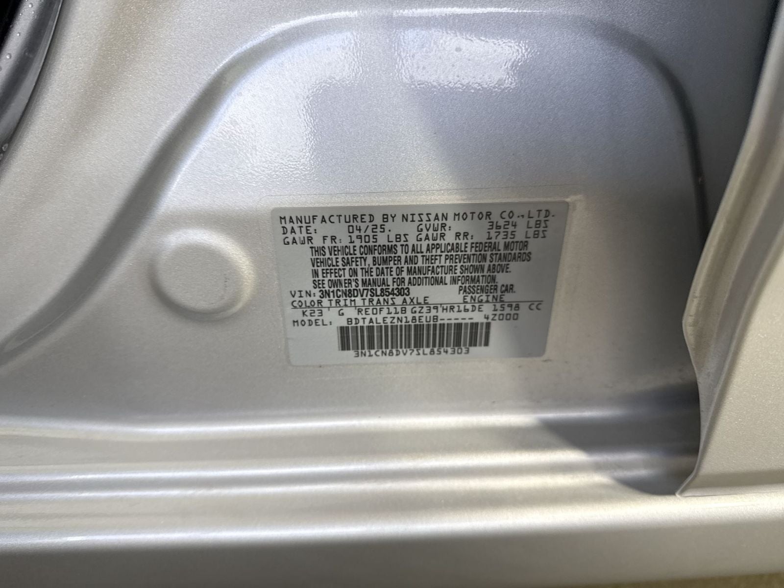 2025 Nissan Versa 1.6 S