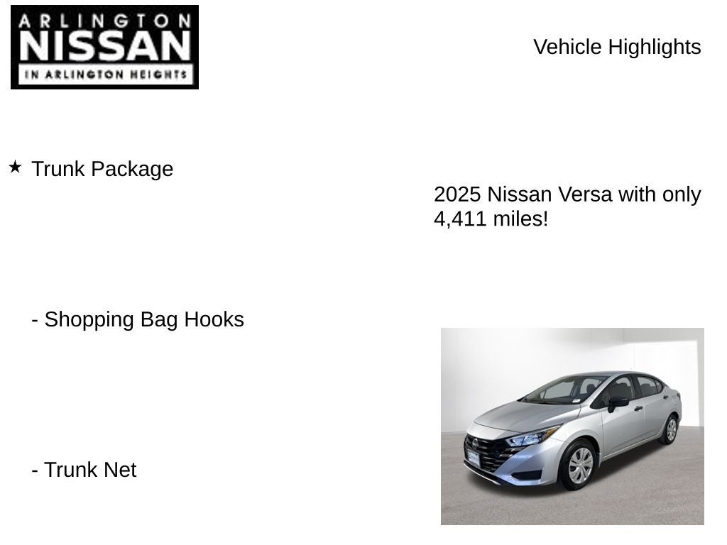 2025 Nissan Versa 1.6 S