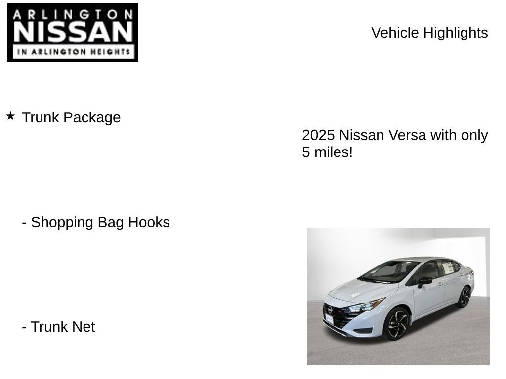2025 Nissan Versa 1.6 SR