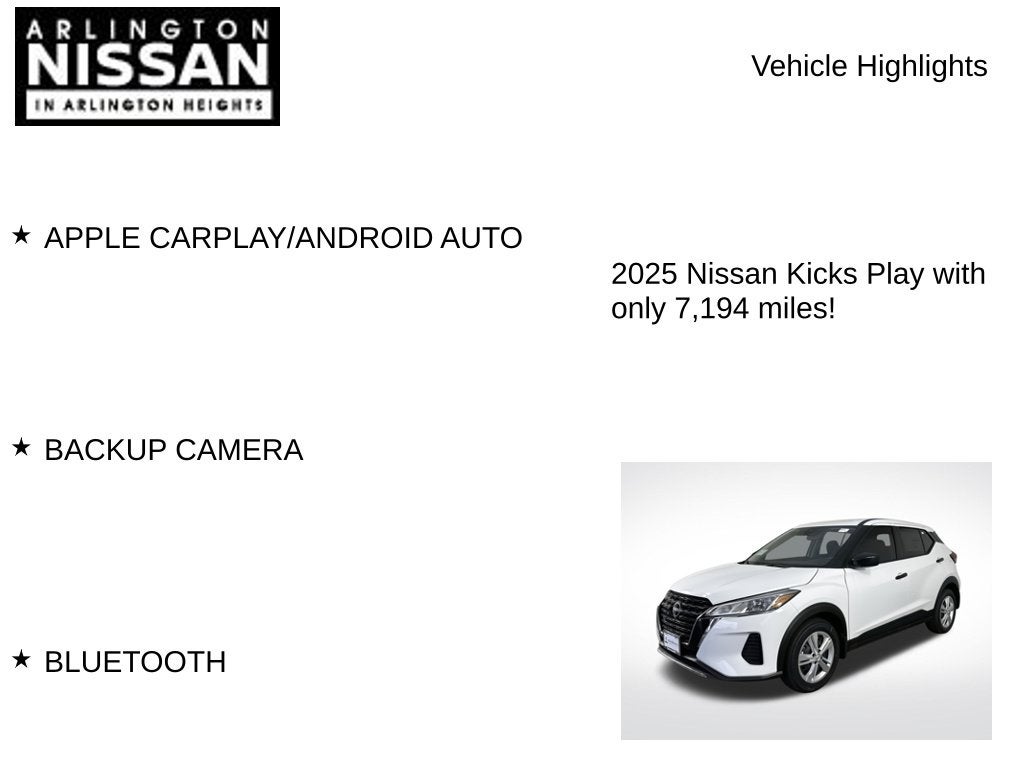 2025 Nissan Kicks Play S